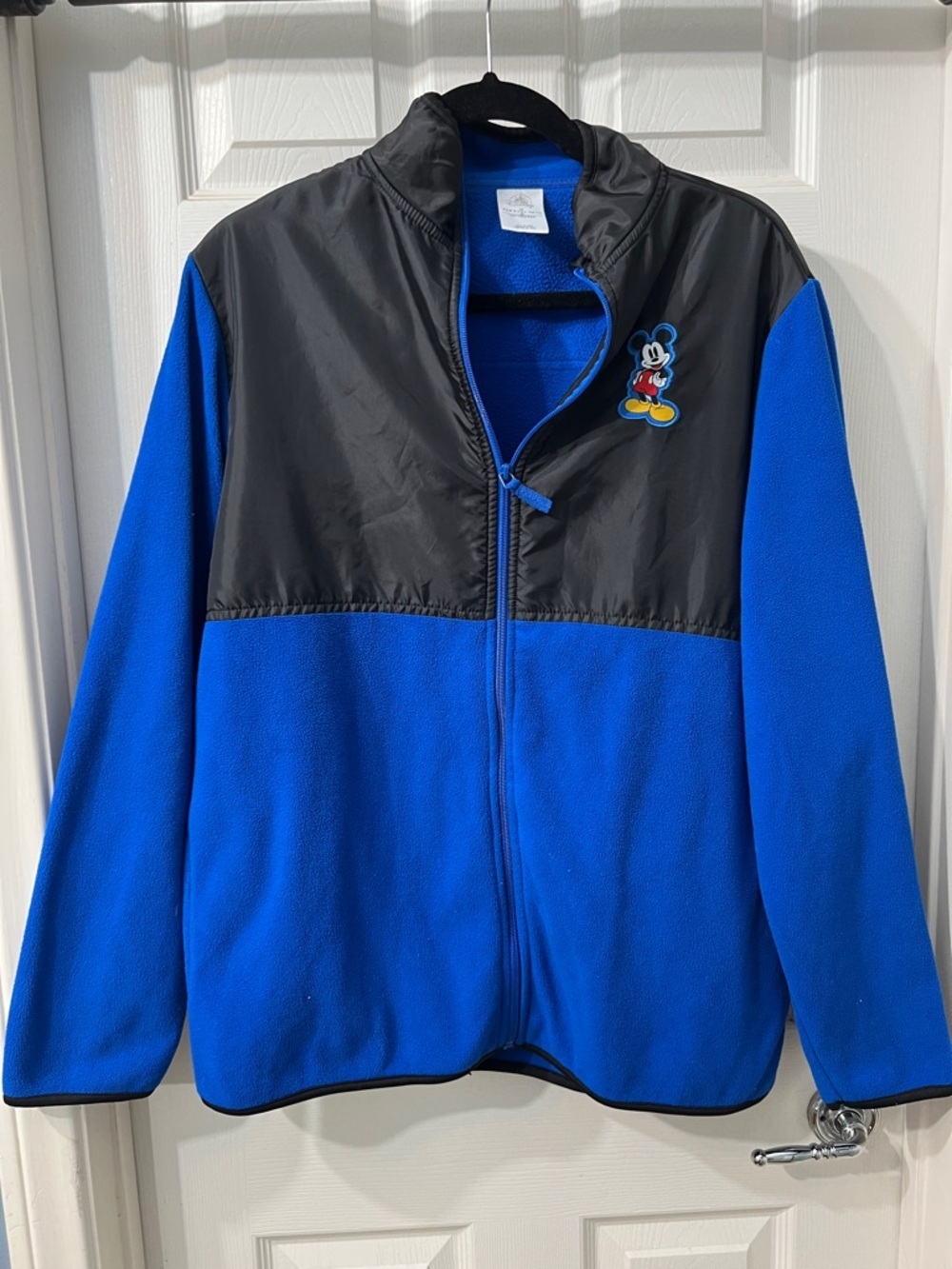 Disney Royal Blue and Black Fleece Jacket with Mickey Detail
